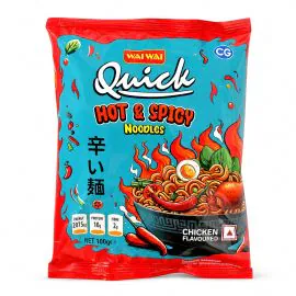 WAI WAI Quick Hot & Spicy Chicken Noodles 100g