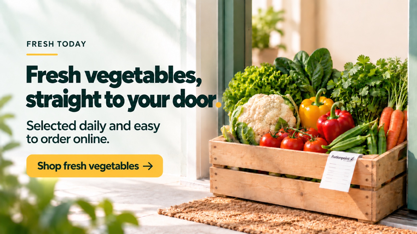 Fresh vegetables, straight to your door